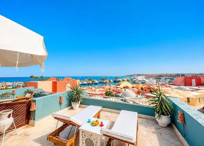 For Rent In Marina Sea View Private Panoramic Rooftop Terrace Apartment